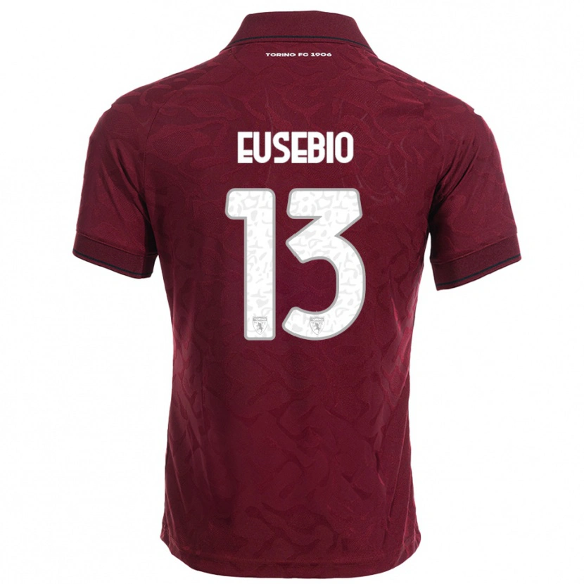 Danxen Męski Chiara Eusebio #13 Burgundowy Biały Domowa Koszulka 2025/26 Koszulki Klubowe