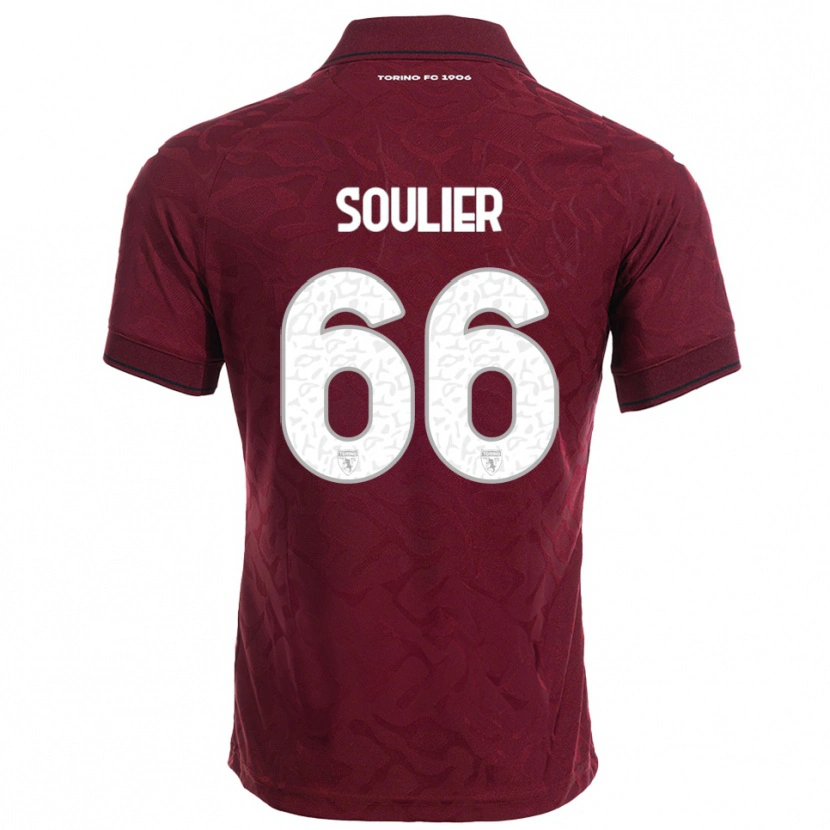 Danxen Męski Evan Soulier #66 Burgundowy Biały Domowa Koszulka 2025/26 Koszulki Klubowe