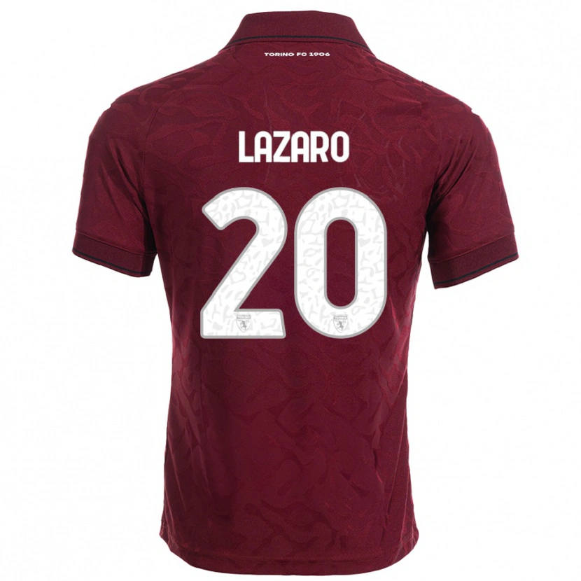 Danxen Męski Valentino Lazaro #20 Burgundowy Biały Domowa Koszulka 2025/26 Koszulki Klubowe