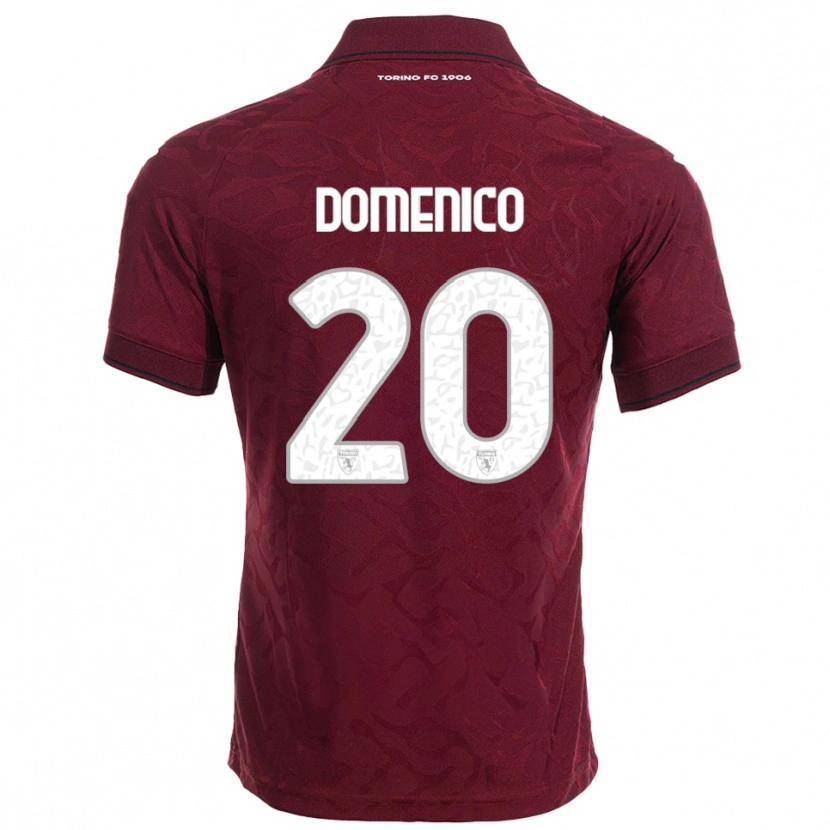 Danxen Męski Domenico Gai #20 Burgundowy Biały Domowa Koszulka 2025/26 Koszulki Klubowe