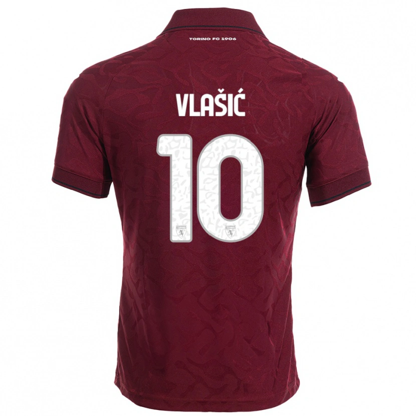 Danxen Męski Nikola Vlašić #10 Burgundowy Biały Domowa Koszulka 2025/26 Koszulki Klubowe