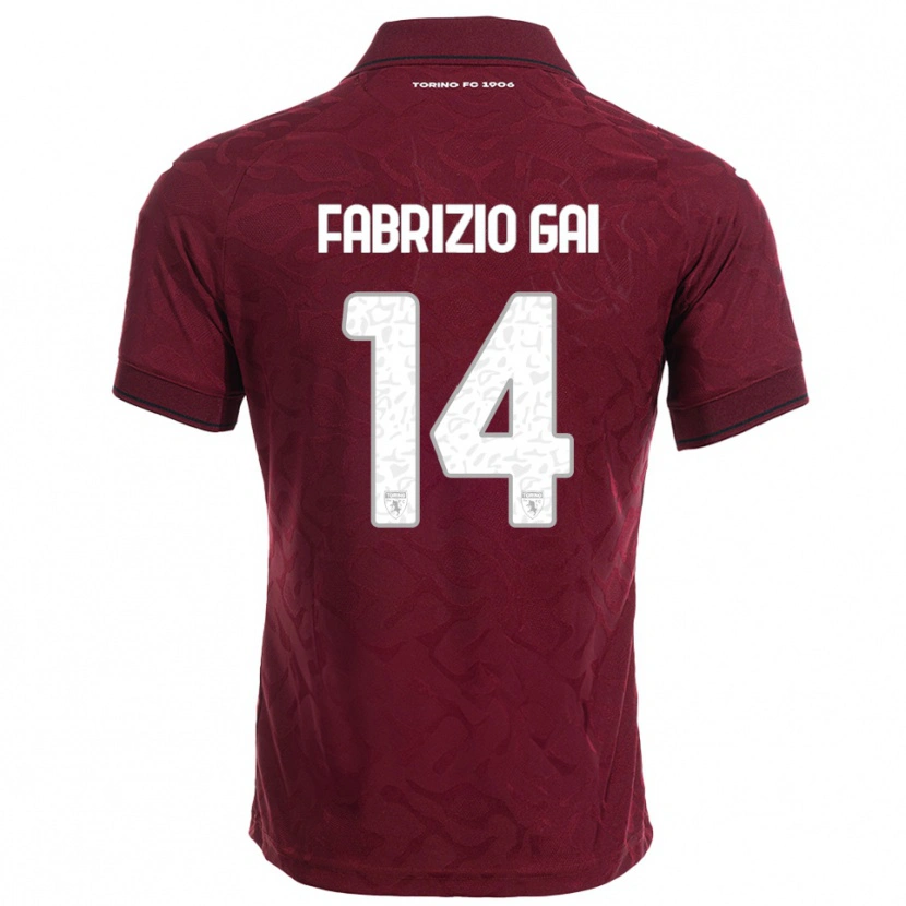 Danxen Męski Fabrizio Gai #14 Burgundowy Biały Domowa Koszulka 2025/26 Koszulki Klubowe