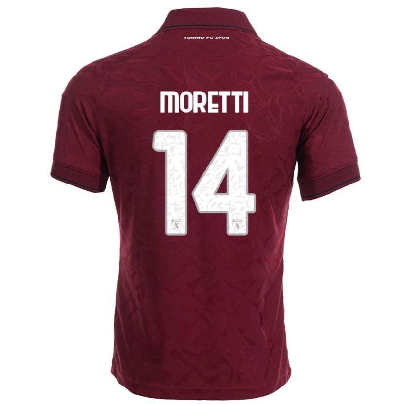 Danxen Męski Matias Moretti #14 Burgundowy Biały Domowa Koszulka 2025/26 Koszulki Klubowe