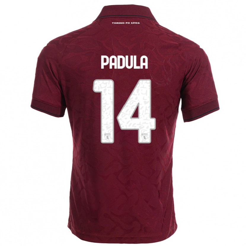 Danxen Męski Cristian Padula #14 Burgundowy Biały Domowa Koszulka 2025/26 Koszulki Klubowe