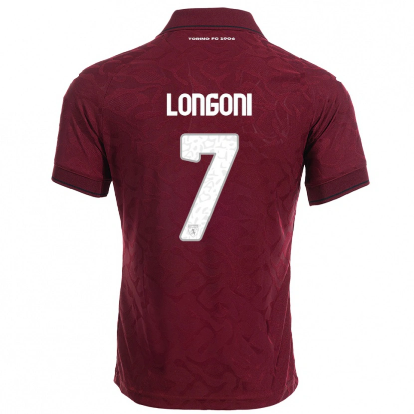 Danxen Męski Marco Longoni #7 Burgundowy Biały Domowa Koszulka 2025/26 Koszulki Klubowe