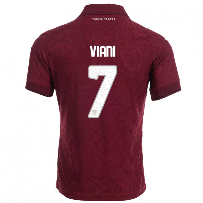 Danxen Męski Pietro Viani #7 Burgundowy Biały Domowa Koszulka 2025/26 Koszulki Klubowe