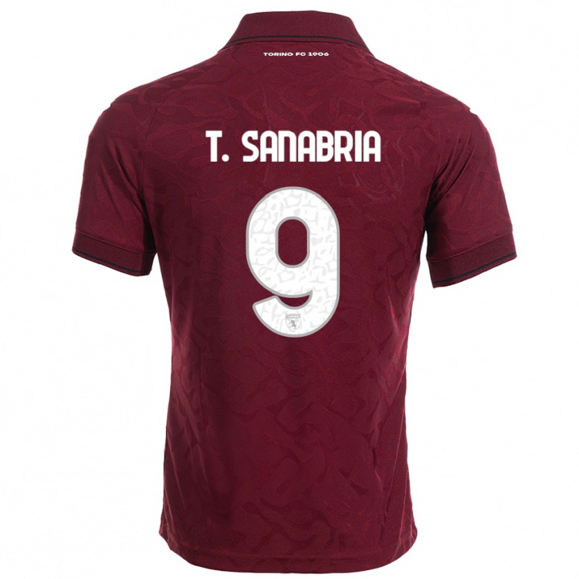 Danxen Męski Antonio Sanabria #9 Burgundowy Biały Domowa Koszulka 2025/26 Koszulki Klubowe