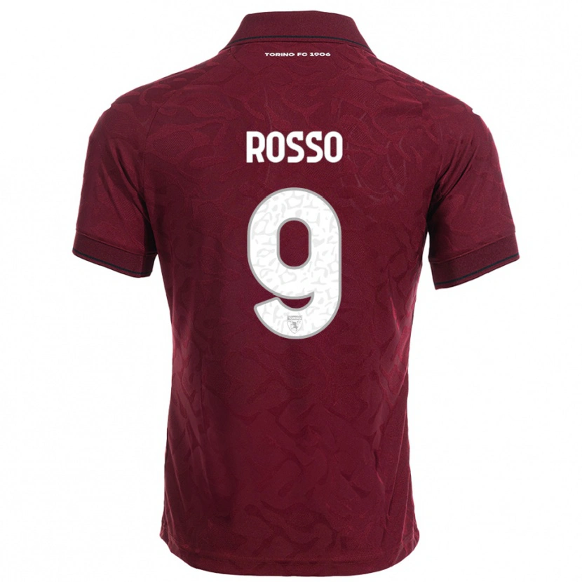 Danxen Męski Eleonora Rosso #9 Burgundowy Biały Domowa Koszulka 2025/26 Koszulki Klubowe