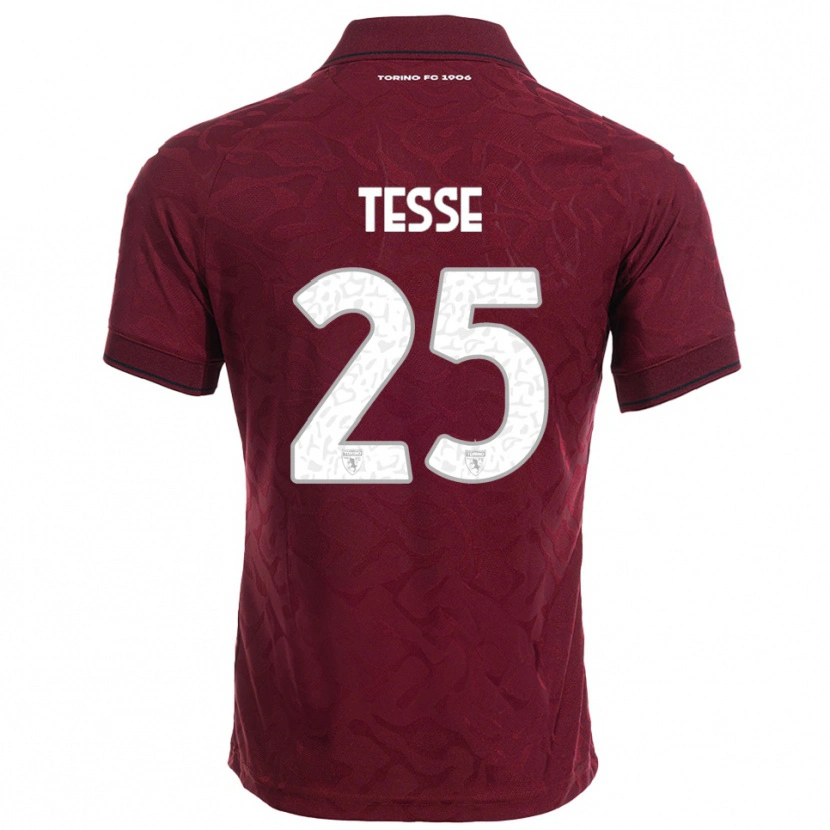 Danxen Męski Manuela Tesse #25 Burgundowy Biały Domowa Koszulka 2025/26 Koszulki Klubowe