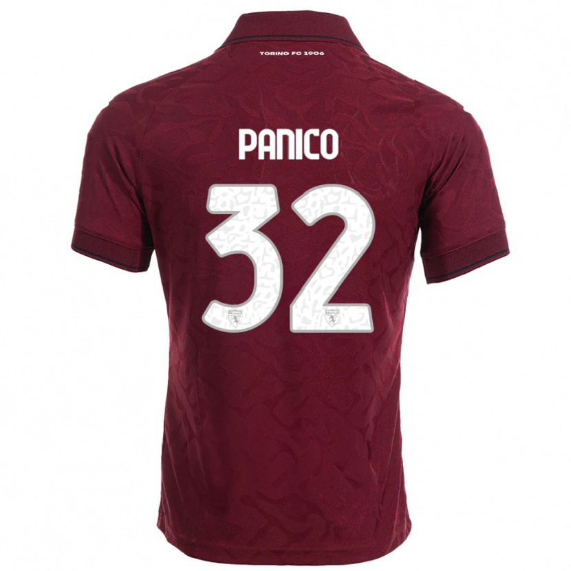 Danxen Męski Patrizia Panico #32 Burgundowy Biały Domowa Koszulka 2025/26 Koszulki Klubowe