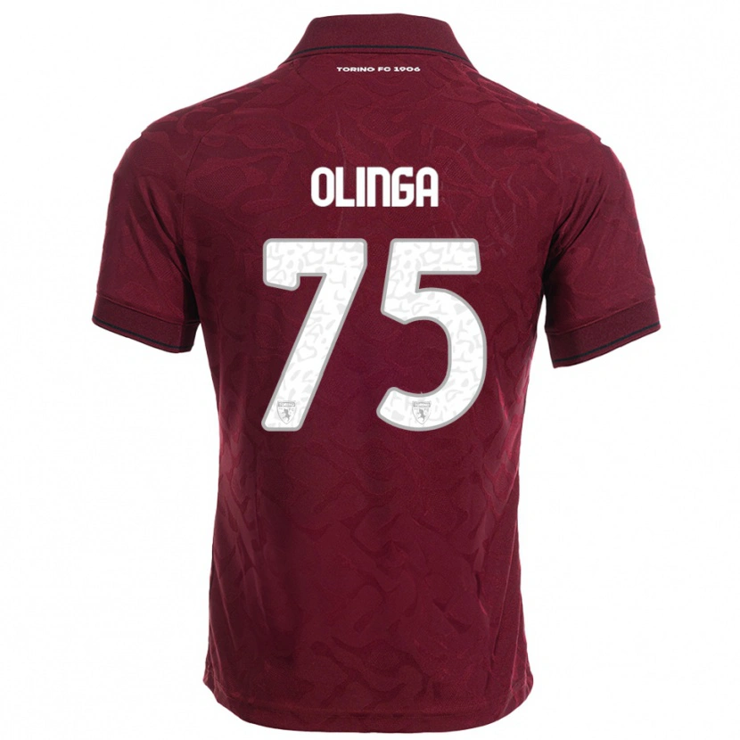Danxen Męski Kenny Liema Olinga #75 Burgundowy Biały Domowa Koszulka 2025/26 Koszulki Klubowe