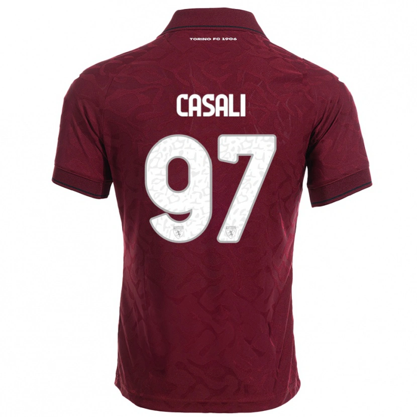 Danxen Męski Michele Casali #97 Burgundowy Biały Domowa Koszulka 2025/26 Koszulki Klubowe