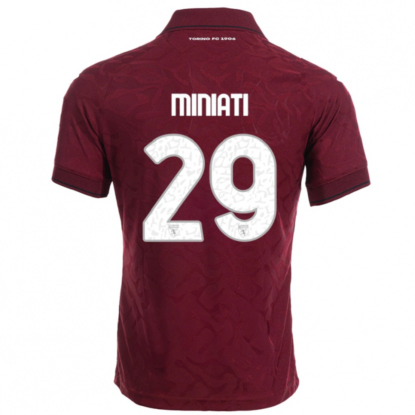 Danxen Męski Elisa Miniati #29 Burgundowy Biały Domowa Koszulka 2025/26 Koszulki Klubowe