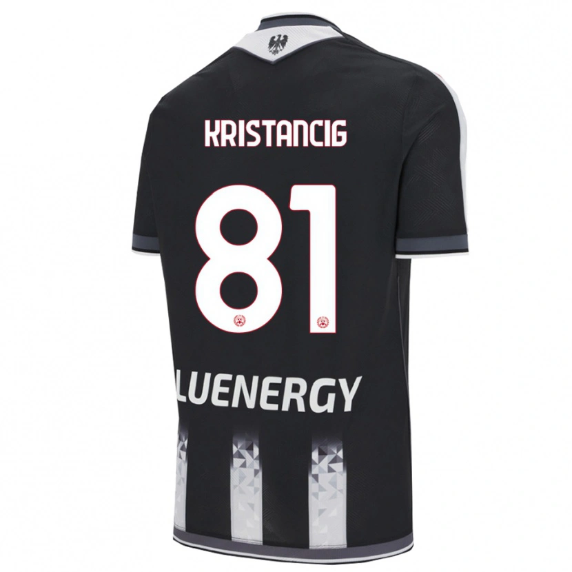 Danxen Męski Luca Kristancig #81 Czarny Biały Domowa Koszulka 2025/26 Koszulki Klubowe