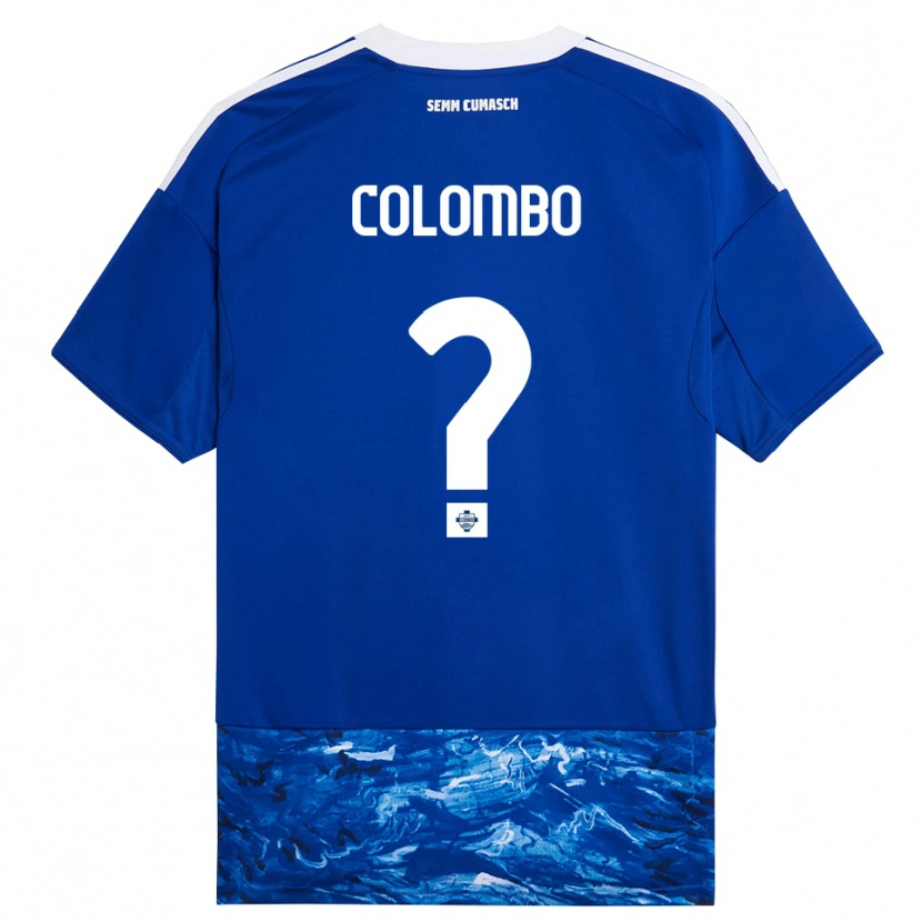 Danxen Męski Federico Colombo #0 Niebieski Biały Domowa Koszulka 2025/26 Koszulki Klubowe