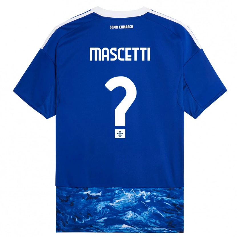 Danxen Męski Francesco Mascetti #0 Niebieski Biały Domowa Koszulka 2025/26 Koszulki Klubowe