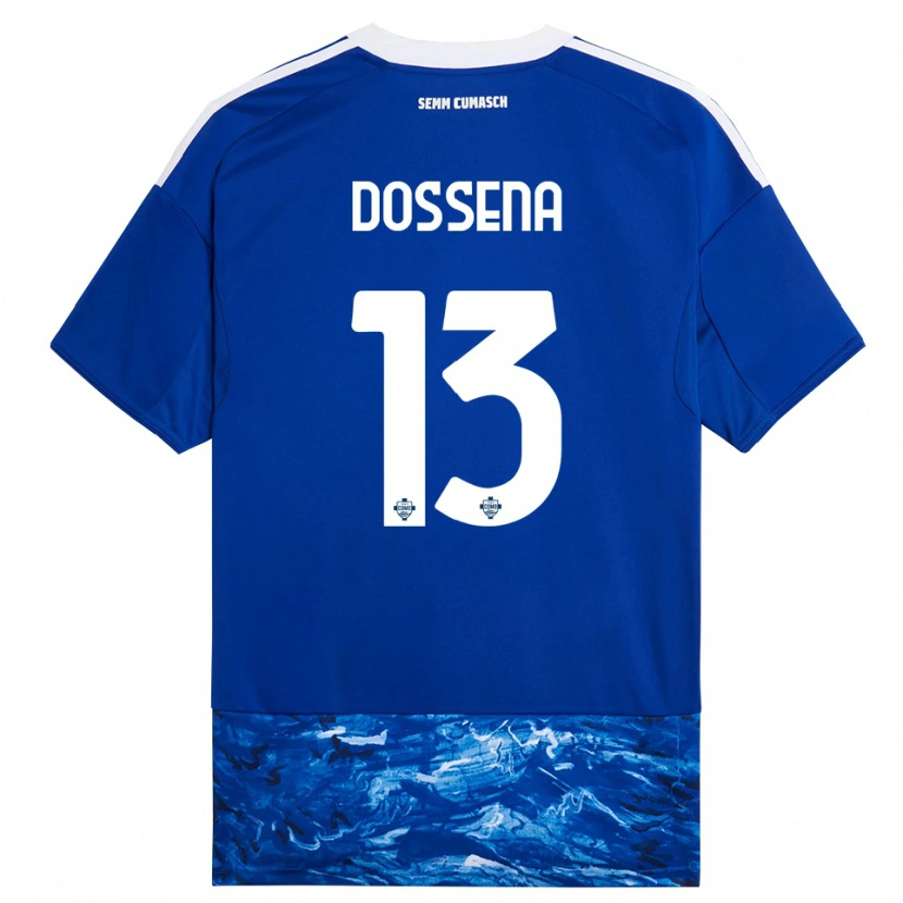 Danxen Męski Alberto Dossena #13 Niebieski Biały Domowa Koszulka 2025/26 Koszulki Klubowe