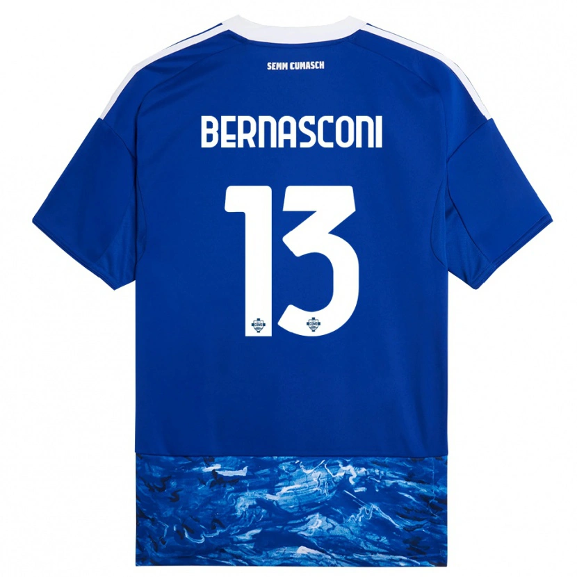 Danxen Męski Enea Bernasconi #13 Niebieski Biały Domowa Koszulka 2025/26 Koszulki Klubowe