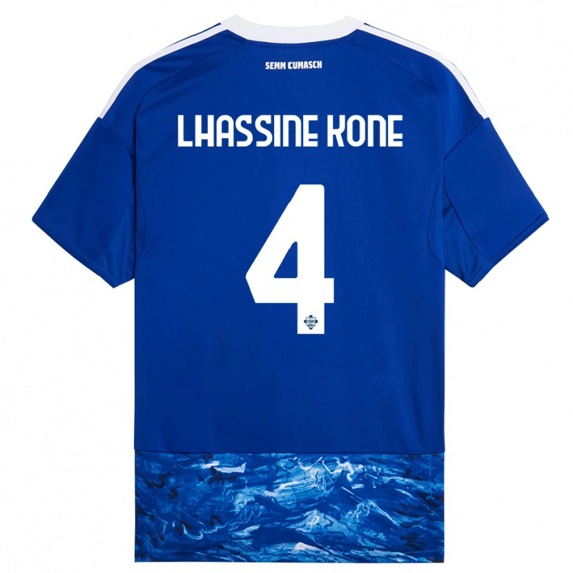 Danxen Męski Ben Lhassine Kone #4 Niebieski Biały Domowa Koszulka 2025/26 Koszulki Klubowe