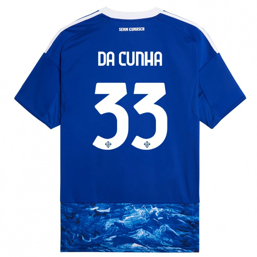 Danxen Męski Lucas Da Cunha #33 Niebieski Biały Domowa Koszulka 2025/26 Koszulki Klubowe