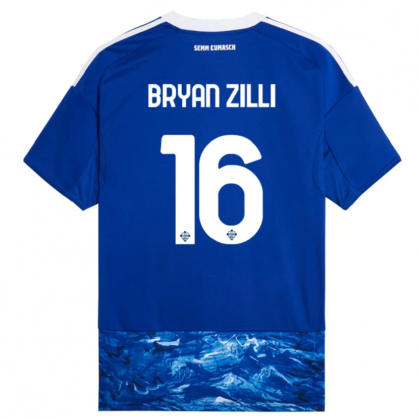 Danxen Męski Rocco Bryan Zilli #16 Niebieski Biały Domowa Koszulka 2025/26 Koszulki Klubowe