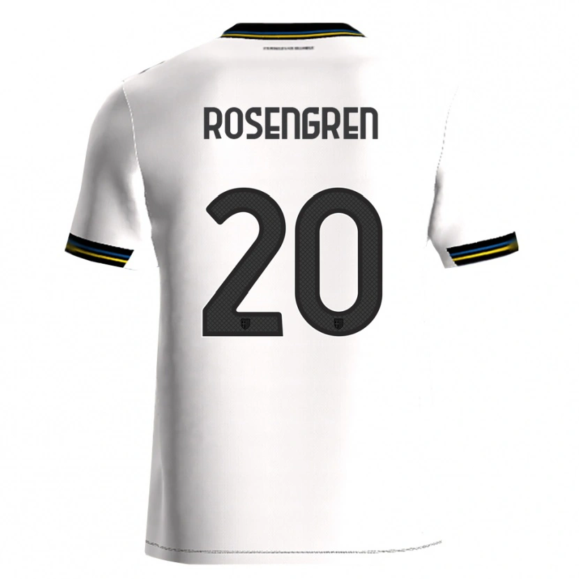 Danxen Męski Lukas Rosengren #20 Biały Czarny Domowa Koszulka 2025/26 Koszulki Klubowe
