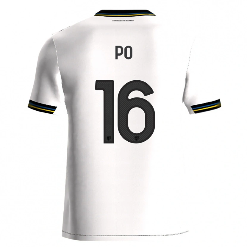 Danxen Męski Federico Po #16 Biały Czarny Domowa Koszulka 2025/26 Koszulki Klubowe