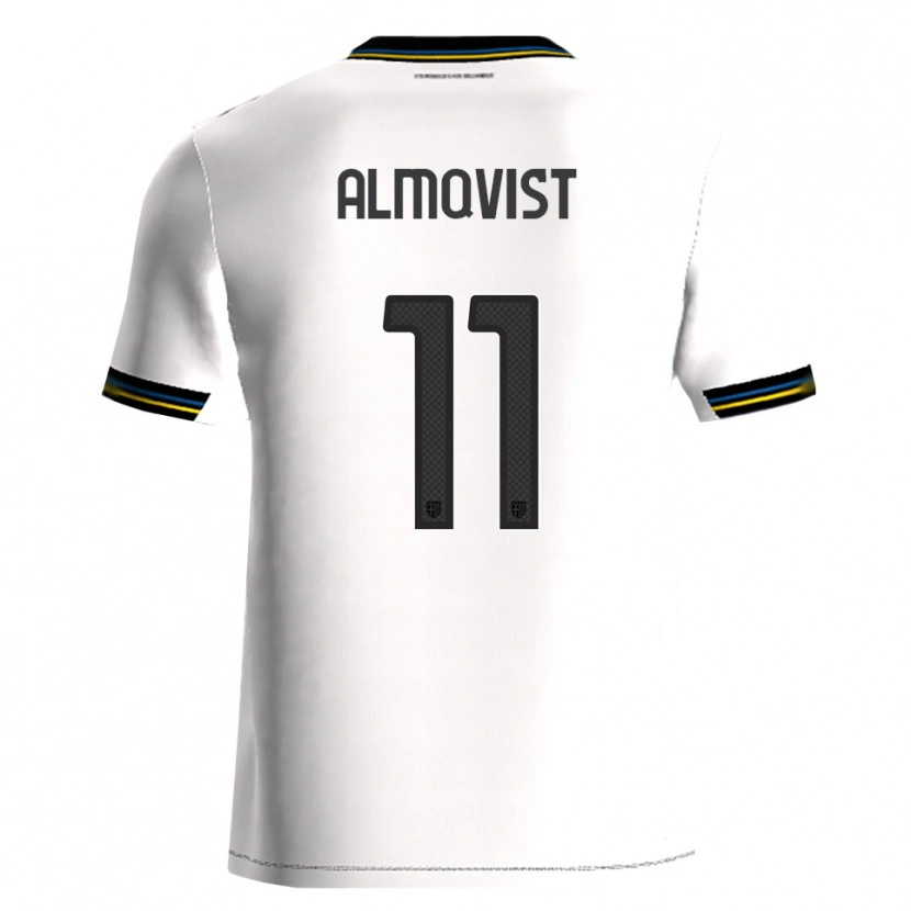 Danxen Męski Pontus Almqvist #11 Biały Czarny Domowa Koszulka 2025/26 Koszulki Klubowe