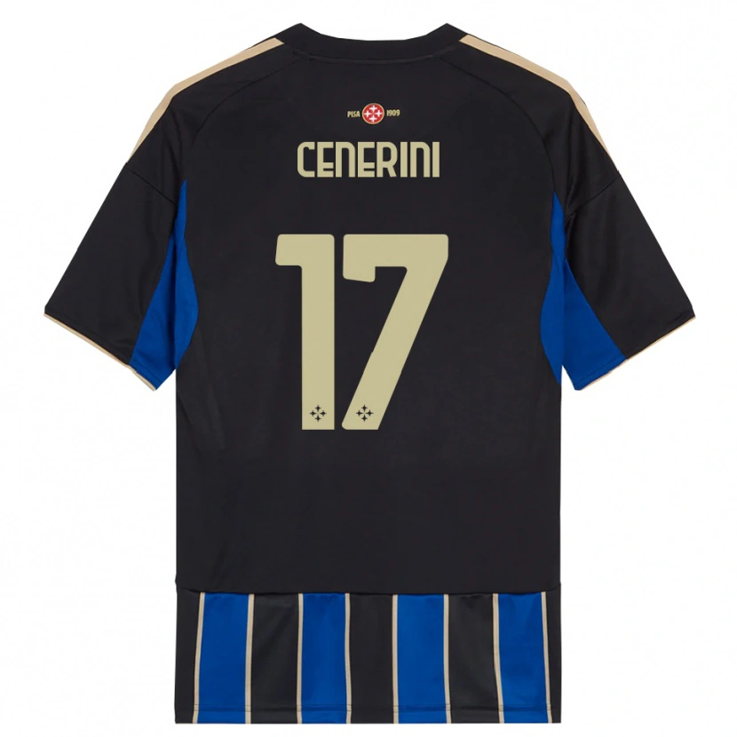Danxen Męski Marco Cenerini #17 Czarny Niebieski Domowa Koszulka 2025/26 Koszulki Klubowe