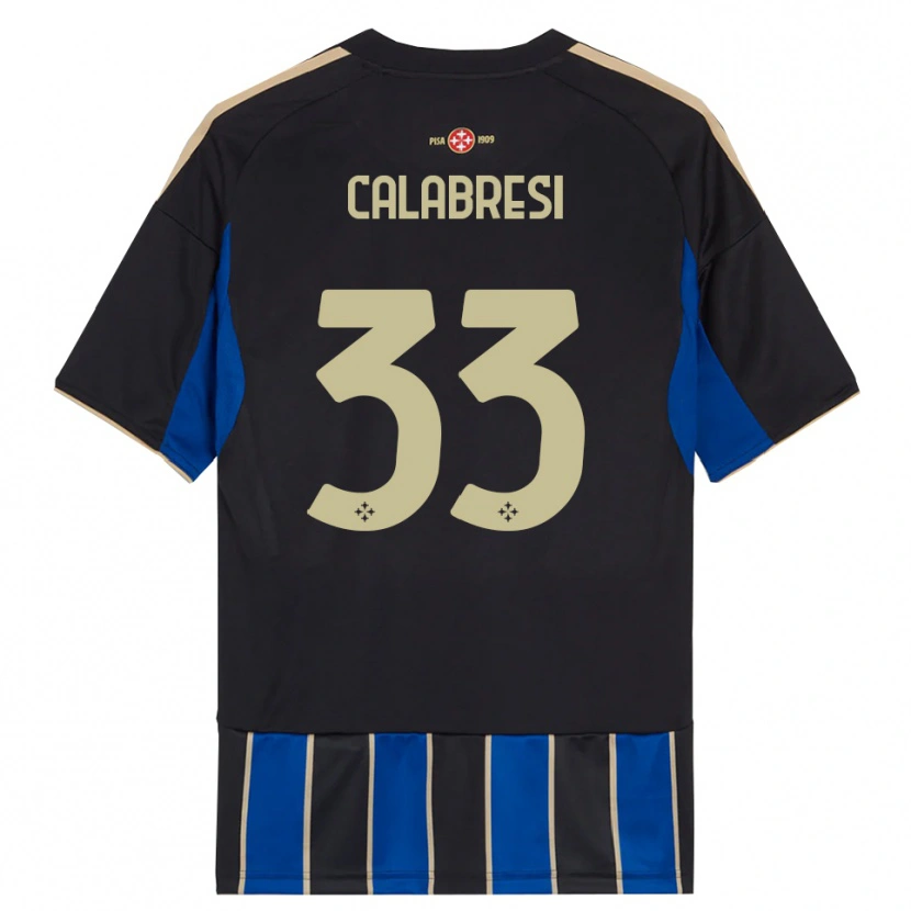 Danxen Męski Arturo Calabresi #33 Czarny Niebieski Domowa Koszulka 2025/26 Koszulki Klubowe