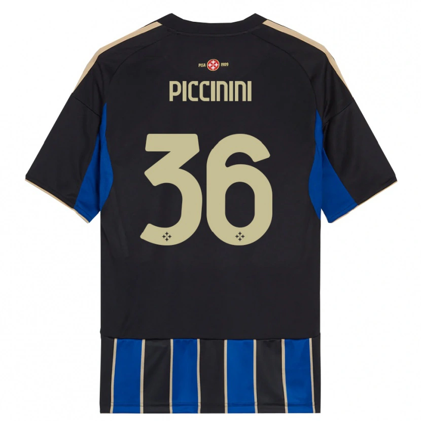 Danxen Męski Gabriele Piccinini #36 Czarny Niebieski Domowa Koszulka 2025/26 Koszulki Klubowe