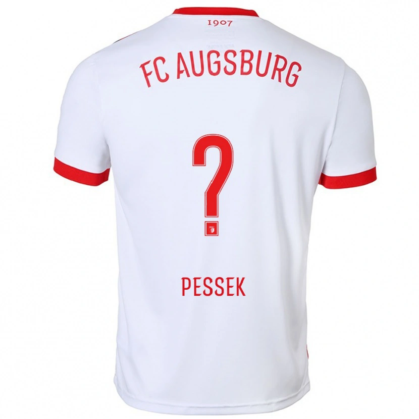 Danxen Męski Luca Pessek #0 Biały Czerwony Domowa Koszulka 2025/26 Koszulki Klubowe
