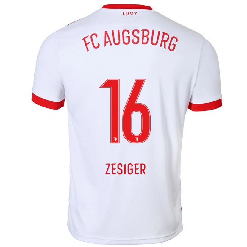 Danxen Męski Cédric Zesiger #16 Biały Czerwony Domowa Koszulka 2025/26 Koszulki Klubowe