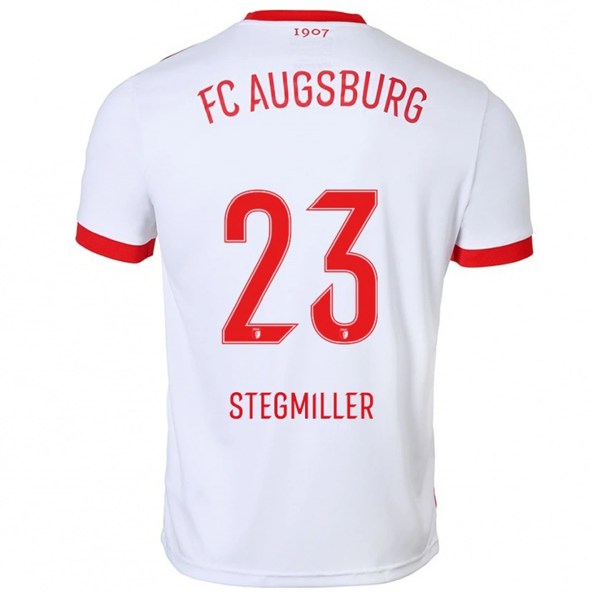 Danxen Męski Louis Stegmiller #23 Biały Czerwony Domowa Koszulka 2025/26 Koszulki Klubowe