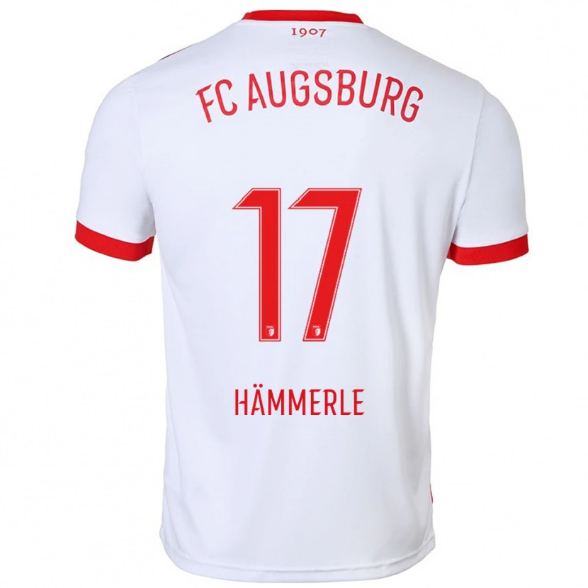 Danxen Męski Mauro Hämmerle #17 Biały Czerwony Domowa Koszulka 2025/26 Koszulki Klubowe