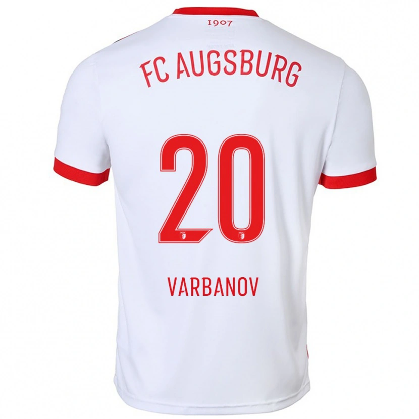 Danxen Męski Svetoslav Varbanov #20 Biały Czerwony Domowa Koszulka 2025/26 Koszulki Klubowe