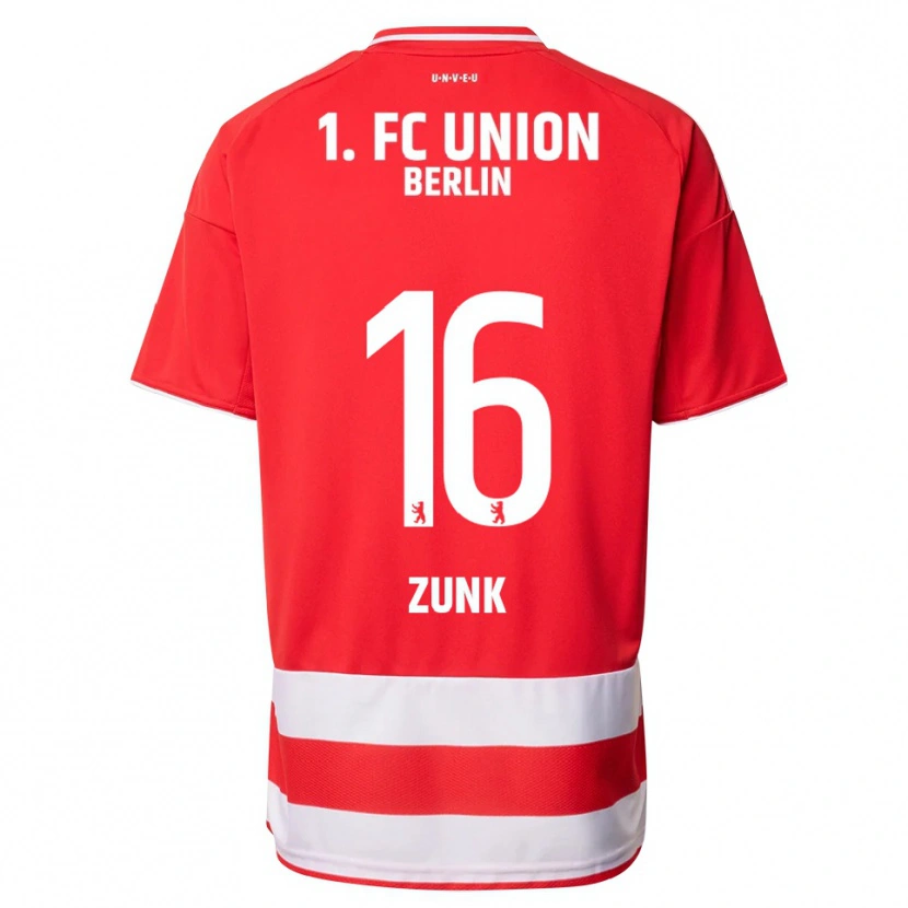 Danxen Męski Niklas Zunk #16 Czerwony Biały Domowa Koszulka 2025/26 Koszulki Klubowe