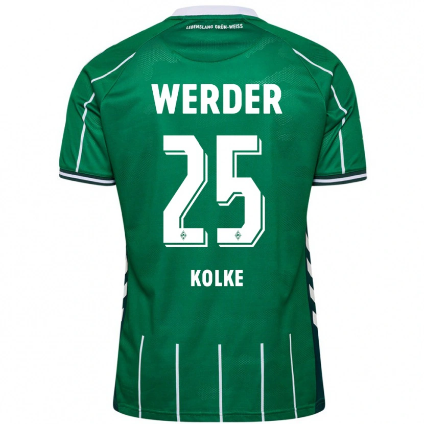 Danxen Męski Markus Kolke #25 Zielony Biały Domowa Koszulka 2025/26 Koszulki Klubowe