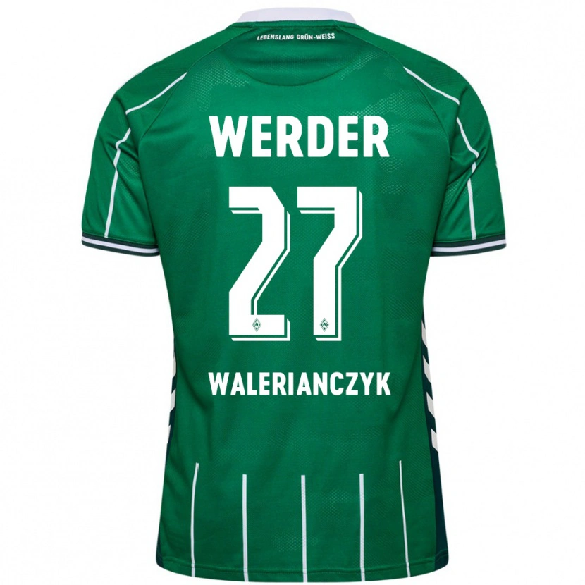 Danxen Męski Dennis Walerianczyk #27 Zielony Biały Domowa Koszulka 2025/26 Koszulki Klubowe