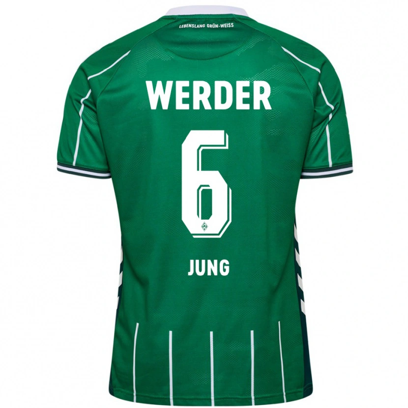 Danxen Męski Seong-Hyeon Jung #6 Zielony Biały Domowa Koszulka 2025/26 Koszulki Klubowe
