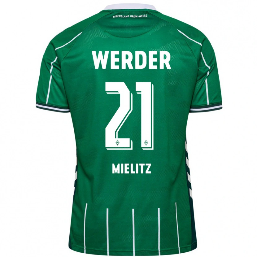 Danxen Męski Sebastian Mielitz #21 Zielony Biały Domowa Koszulka 2025/26 Koszulki Klubowe