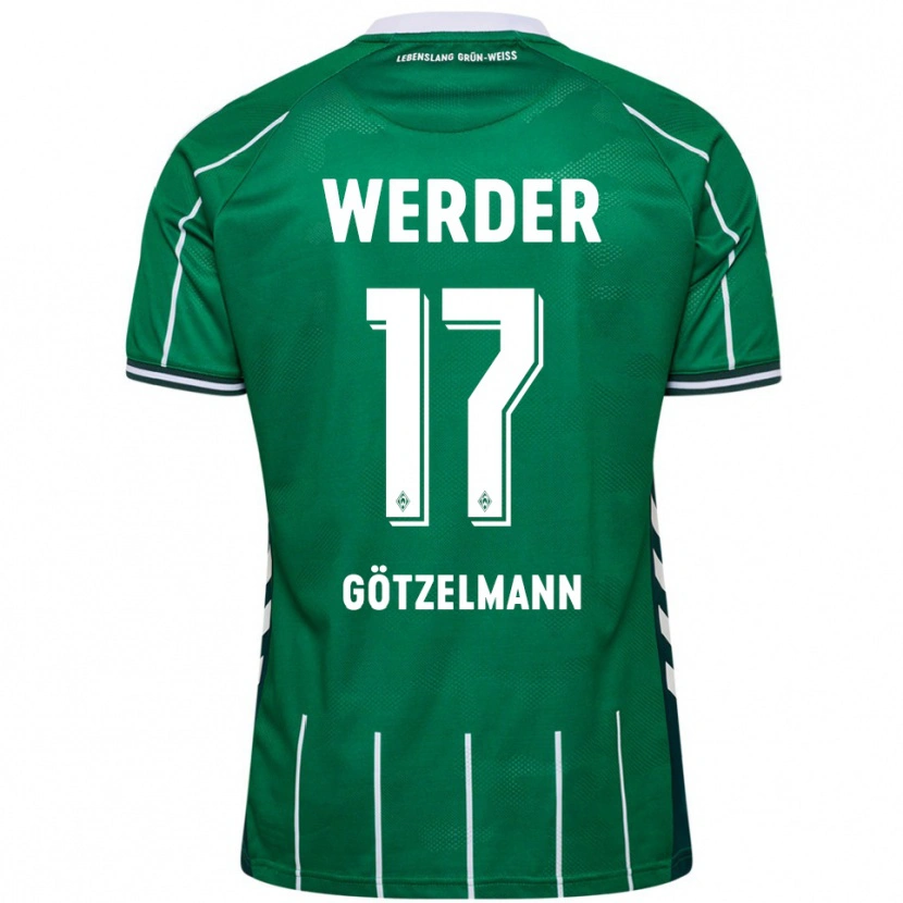 Danxen Męski Patrick Götzelmann #17 Zielony Biały Domowa Koszulka 2025/26 Koszulki Klubowe