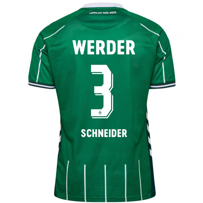 Danxen Męski Dieter Schneider #3 Zielony Biały Domowa Koszulka 2025/26 Koszulki Klubowe