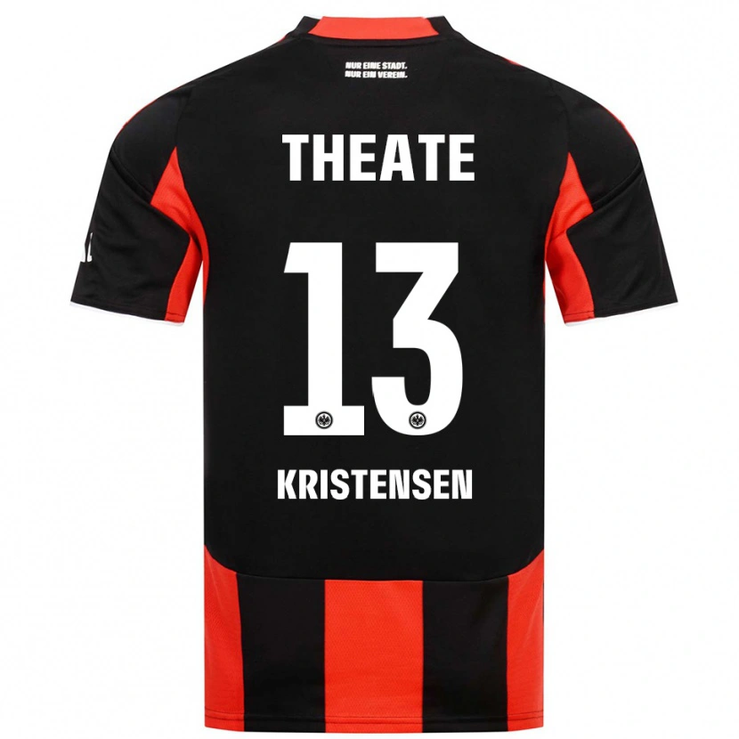 Danxen Męski Rasmus Kristensen #13 Czarny Czerwony Domowa Koszulka 2025/26 Koszulki Klubowe