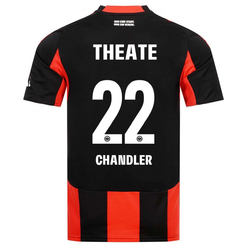 Danxen Męski Timothy Chandler #22 Czarny Czerwony Domowa Koszulka 2025/26 Koszulki Klubowe