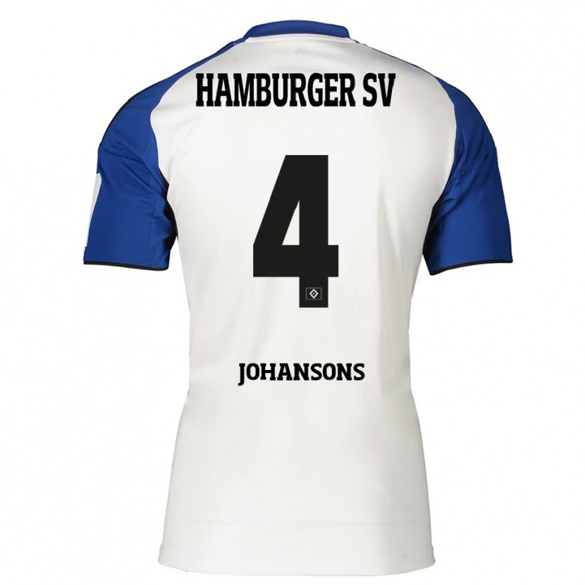 Danxen Męski Paul Johansons #4 Biały Niebieski Domowa Koszulka 2025/26 Koszulki Klubowe