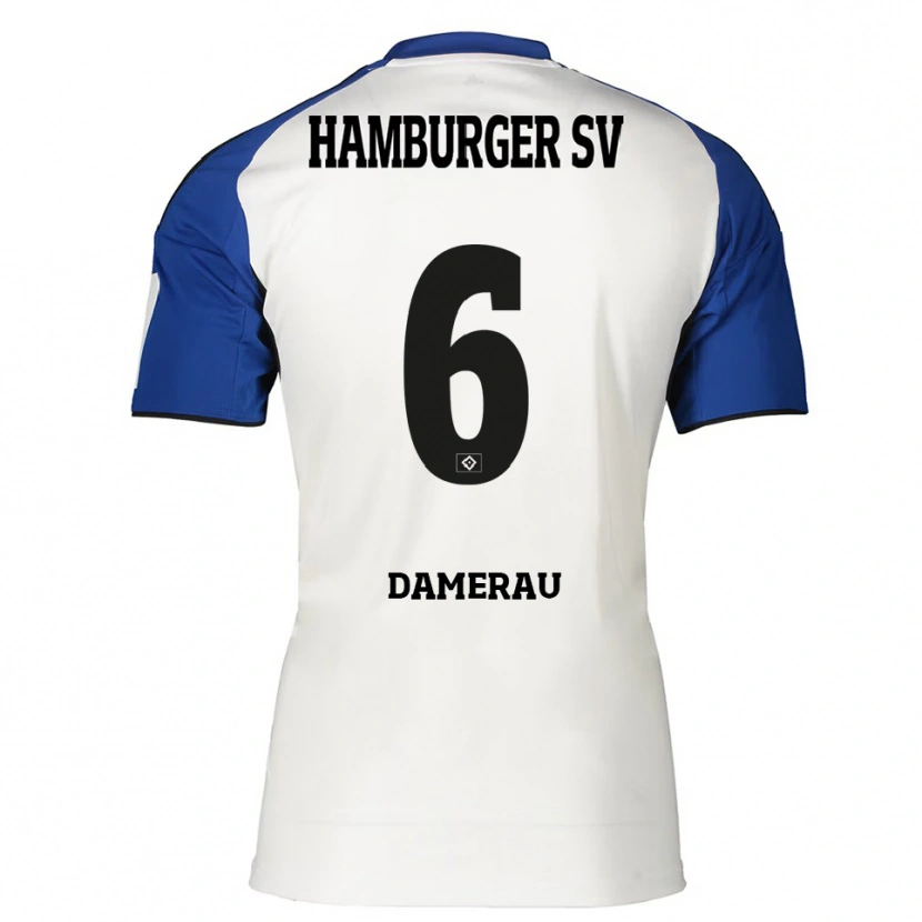 Danxen Męski Alexander Werner Damerau #6 Biały Niebieski Domowa Koszulka 2025/26 Koszulki Klubowe