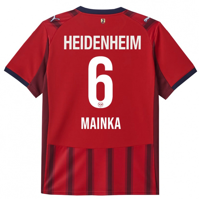 Danxen Męski Patrick Mainka #6 Czerwony Granatowy Domowa Koszulka 2025/26 Koszulki Klubowe