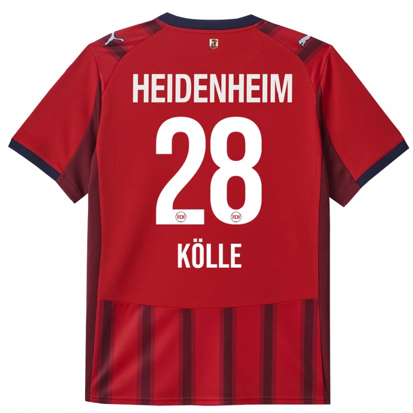 Danxen Męski Adam Kölle #28 Czerwony Granatowy Domowa Koszulka 2025/26 Koszulki Klubowe