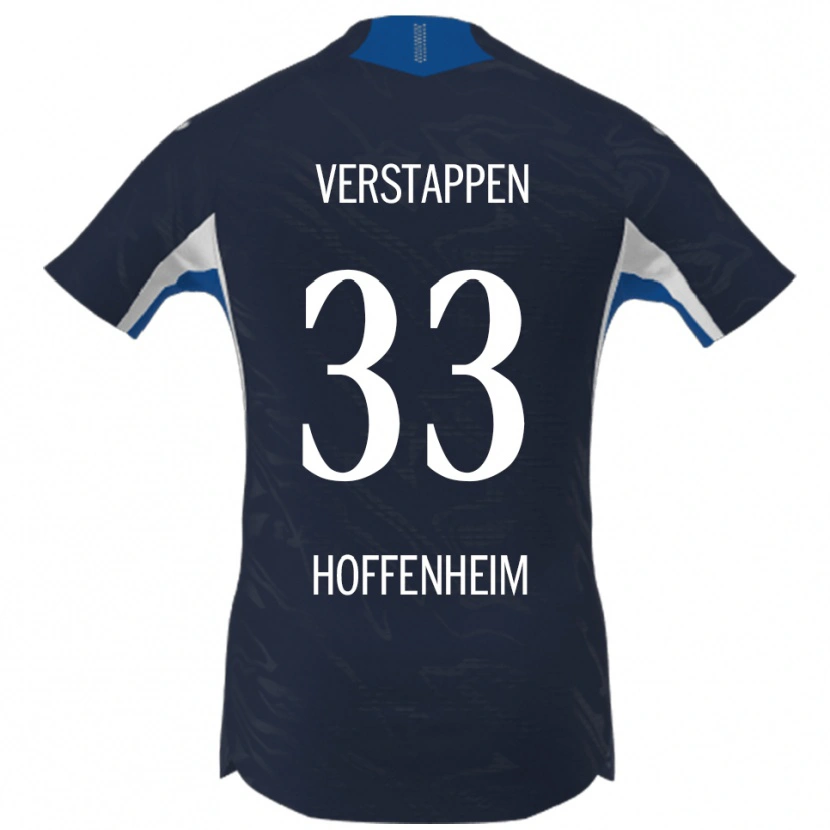 Danxen Męski Eric Verstappen #33 Granatowy Biały Domowa Koszulka 2025/26 Koszulki Klubowe